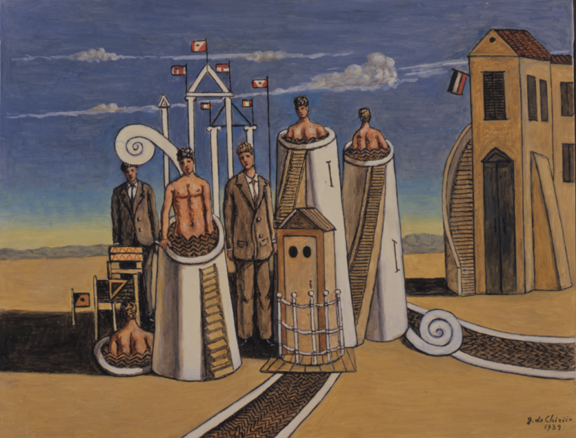 Giorgio de Chirico Bagni Misteriosi, 1965 circa, olio su tela, 64 x 82.5 cm, Fondazione Giorgio e Isa de Chirico, Roma © Giorgio De Chirico by SIAE 2020