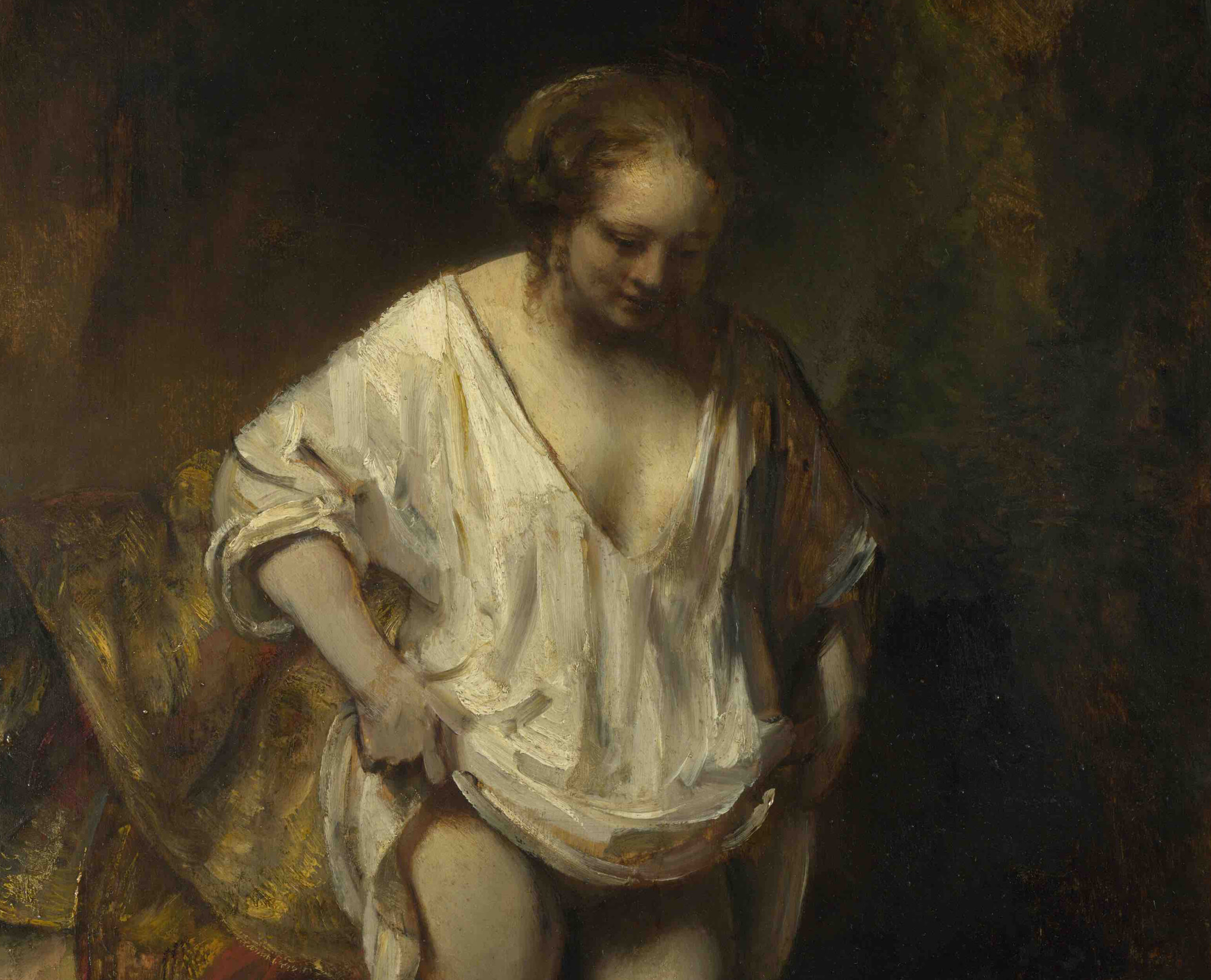 Giovane donna al bagno in un ruscello. Viaggio nel dipinto di Rembrandt