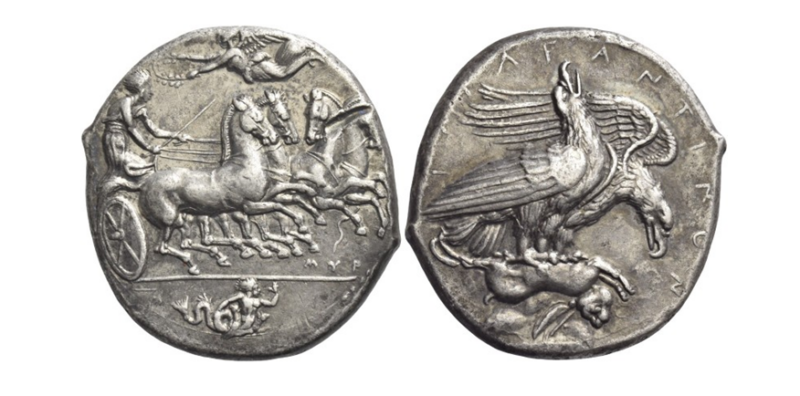 Agrigento, Tetradramma 410-406ca, Ar 17,08. Realizzo: 425.000 CHF. Ex Numismatica Ars Classica NAC AG, Asta 120 07/10/20, lotto 247.