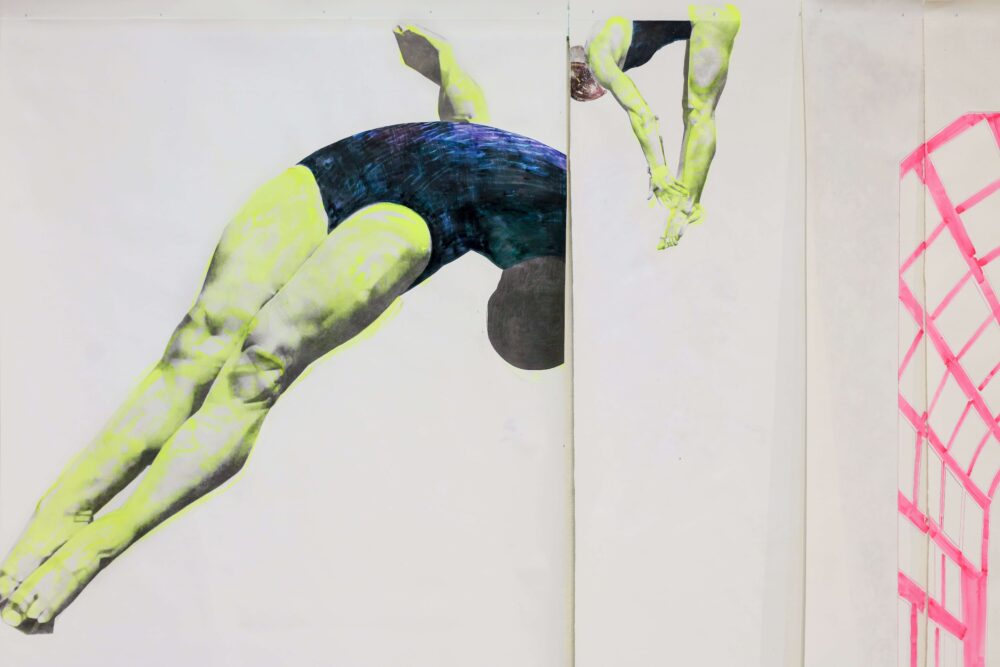 ruby onyinyechi amanze, HOW TO BE ENOUGH, tecnica mista su carta, 3 x 17 metri, particolare © the artist Ph. Sahar Coston-Hardy