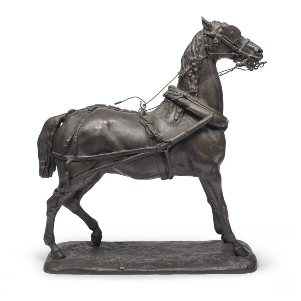 Lotto 280 - Paul Gayrard, Cavallo in bronzo, scultura a cera persa, cm. 64 x 62 x 21. Stima 800-1200 euro 