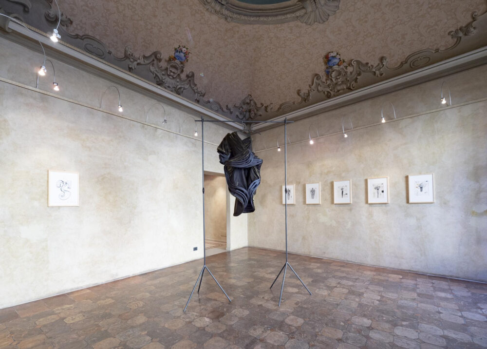 Veduta della sezione Corpi e processi a Palazzo Pigorini, con l'Abito Antelamato di Sissi. Ph. Paolo Barbaro