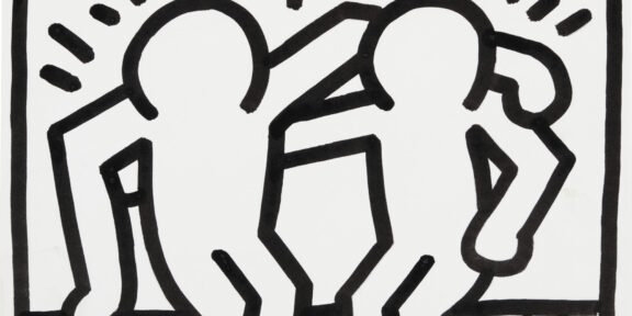 Keith Haring, Untitled (Pop Shop Drawing). In asta online da Sotheby's fino al 15 marzo. Stima: 100.000-150.000 dollari