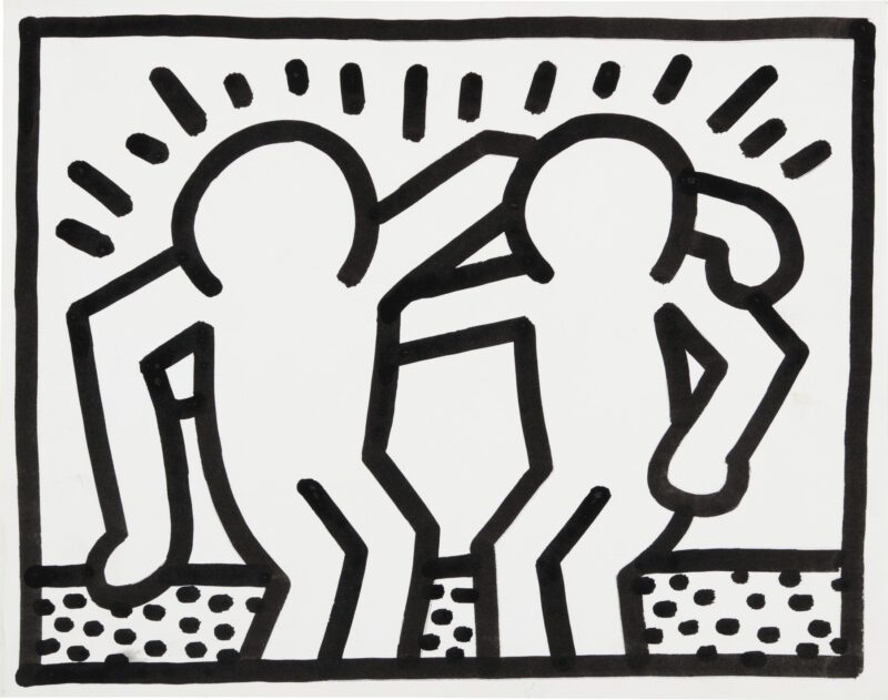 Keith Haring, Untitled (Pop Shop Drawing). In asta online da Sotheby's fino al 15 marzo. Stima: 100.000-150.000 dollari