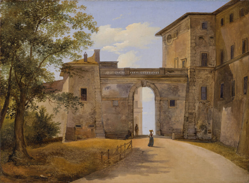 L'opera di Giovanni Battista Camuccini Ariccia. La Porta Napoletana con Palazzo Chigi,