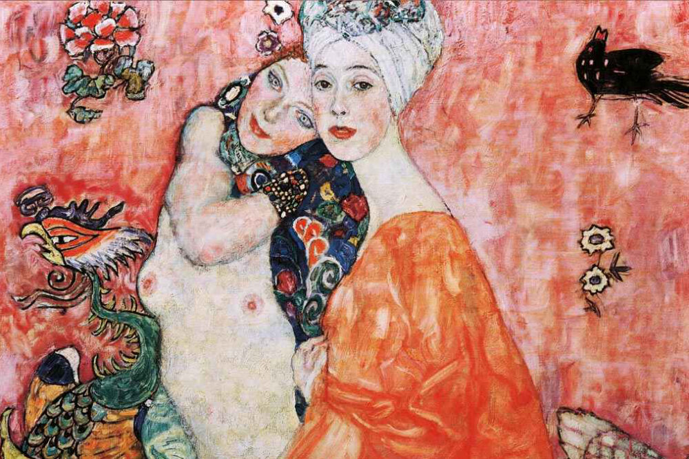 Amiche, Gustav Klimt (1916), particolare