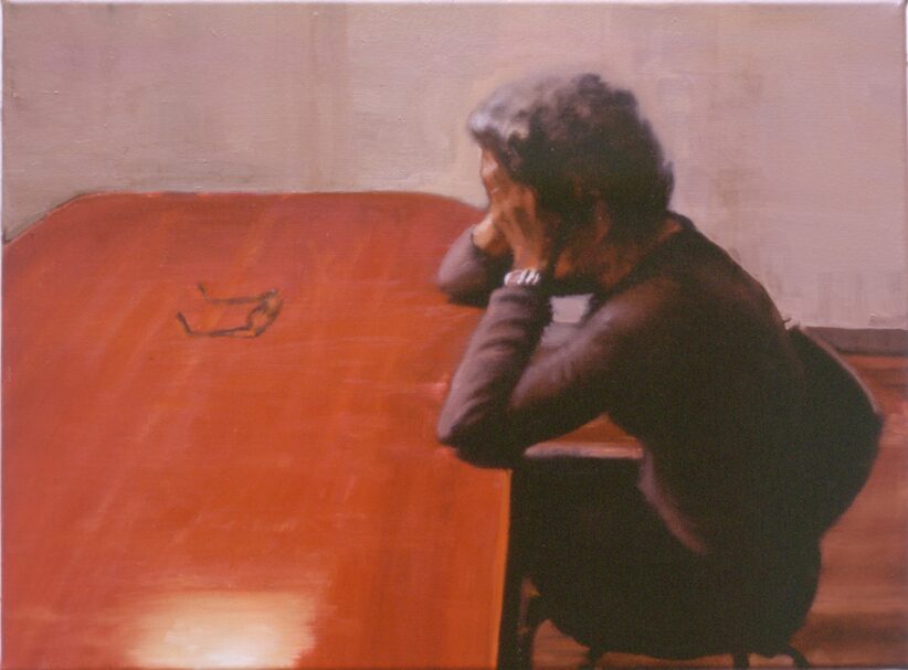 Daniele Galliano, Mama, 2002, olio su tela, cm 30 x 40