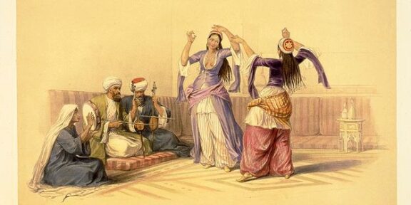 David Roberts, Louis Haghe, Danzatrici al Cairo, metà 800