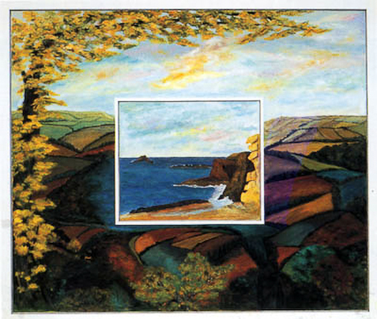 Francesco Guerrieri, Sublime e pittoresco, 1982, cm. 150 X 120, acrilico su tela