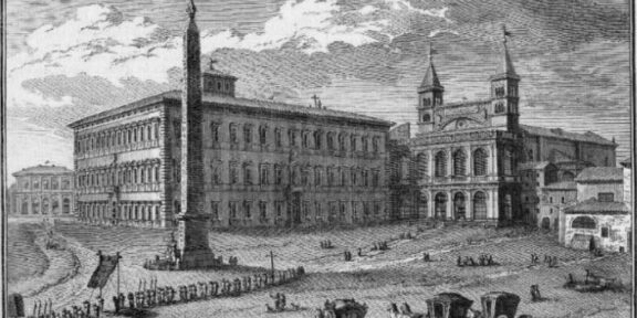 Il Palazzo del Laterano in un'incisione di Giuseppe Vasi