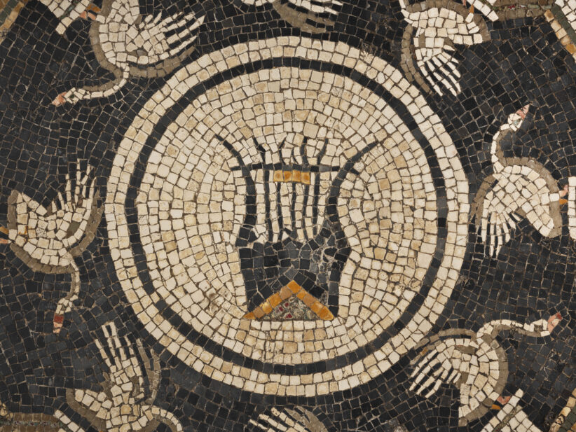 Mosaico con cigni e lira, particolare - fine I sec. a C. - inizi I sec. d.C - foto Carlo Vannini