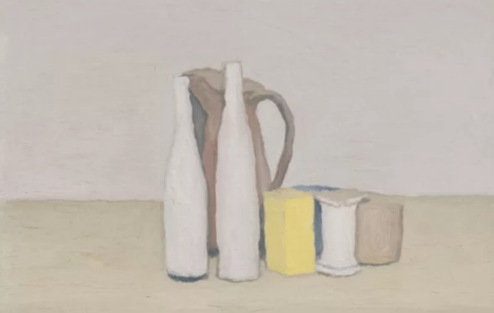 Giorgio Morandi, Natura morta, olio su tela, 1952