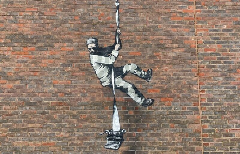 Banksy murale dal carcere di Reading