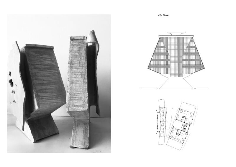 Giulia Tubelli, The Story of Mr K & Mr B. The dress, 2009. Ceramica smaltata, h 60 cm Courtesy l’artista