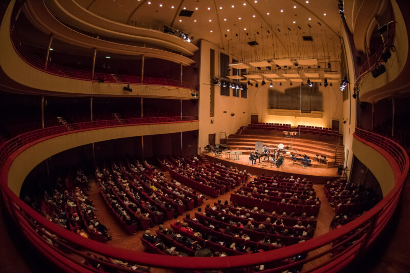 L'interno dell'Auditorium Rai Arturo Toscanini di Torino