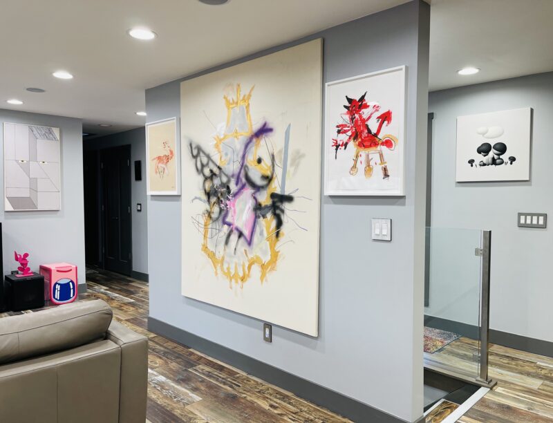 Pirovino Collection Installation View with works by Robert Nava, Mike Lee, Mernet Larsen, Jonathan Japlin Image from Pirovino’s Instagram @pirovino Incorporare: https://www.instagram.com/p/CMayHluhg8J/