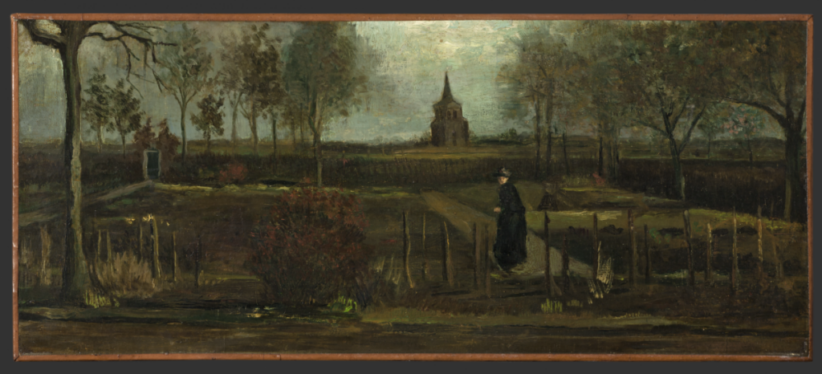 Vincent van Gogh, The Parsonage Garden at Nuenen in Spring (1884). ©Groninger Museum.