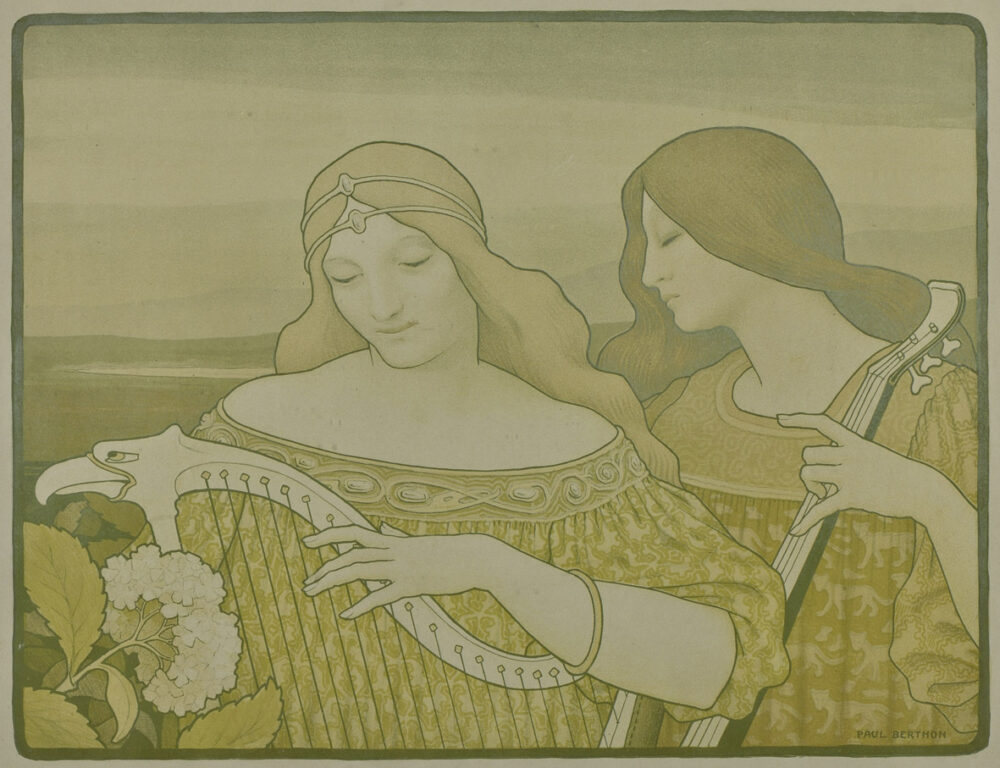Paul Emile Berthon, concerto mistico, 1901, litografia a colori