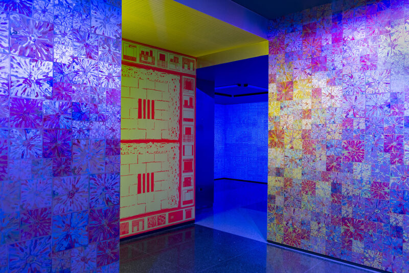 Peter Halley: New York, New York, Installation View, Interior, Lever House, New York, 2018