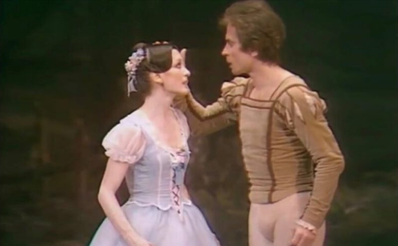Carla Fracci e Rudolf Nureyev in Giselle, nel 1980 al Teatro dell'Opera di Roma