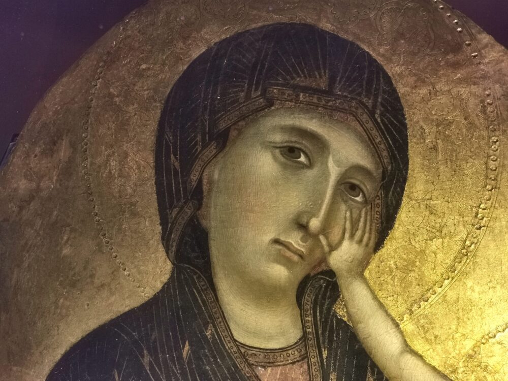 Cimabue, Madonna col Bambino (particolare)
