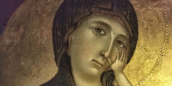 Cimabue, Madonna col Bambino (particolare)
