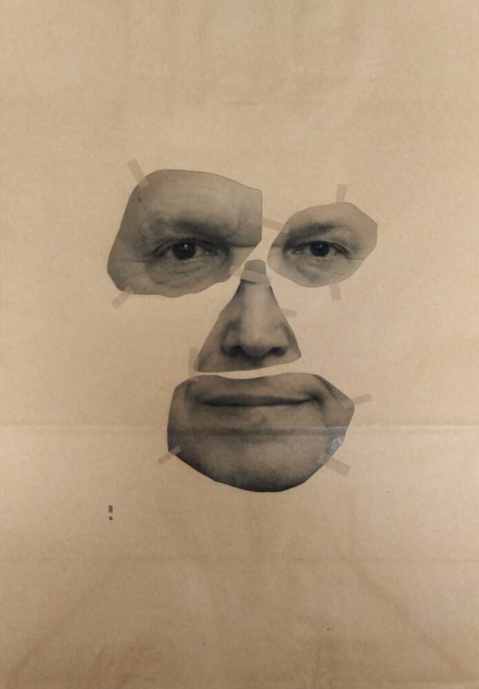 Michele Tajariol, k.r.a.f.t., 2021, stampa digitale di collage, sacche7 di carta con manici, 32x45cm, mul_plo (serie di 200)