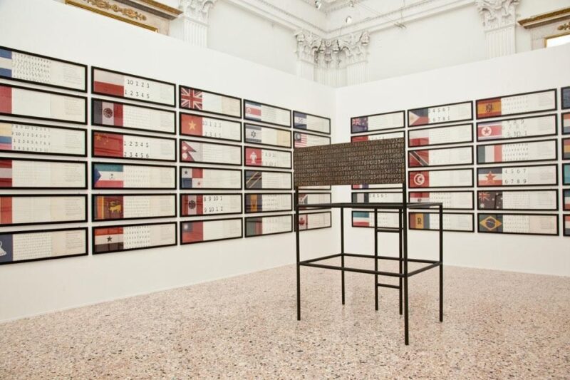 Veduta della mostra Addio anni 70, a Palazzo Reale