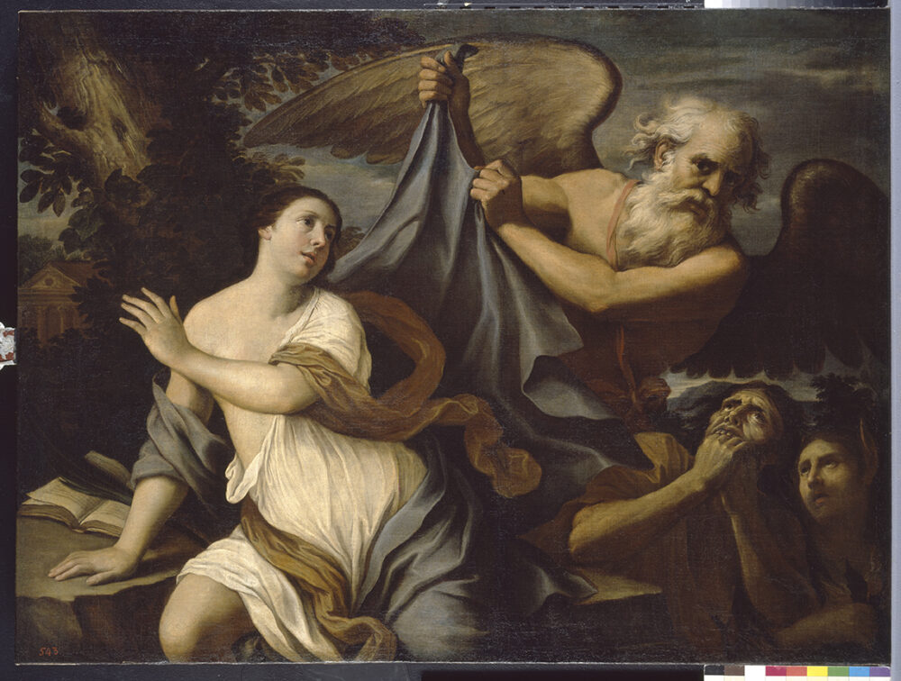 Giovanni Domenico Cerrini (Perugia, 1609 - Roma, 1681) Il Tempo svela la Verità, 1666 circa olio su tela, 127,5 x 171,5 cm Kassel, Museumslandschaft Hessen Kassel, Gemäldegalerie Alte Meister