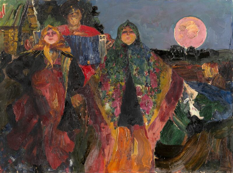 Filipp Andreevic Maljavin "La Fisarmonica" olio su tela (cm 60x81) Firmato in basso a sinistra Al retro: cartiglio e timbro Esposizioni: 1929, Galleria Bardi, Milano Valutazione € 25.000 - 30.000