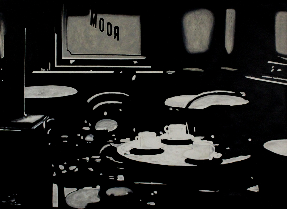 L’immaginario del cinema classico noir degli anni 40 e 50 tradotto in pittura, su tela. I fotogrammi di Pietro Finelli a Milano