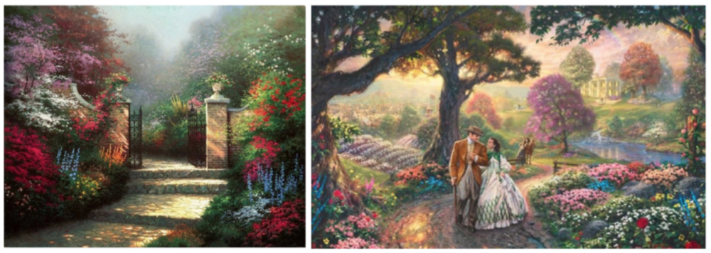 Due dipinti di Thomas Kinkade
