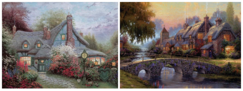 Due dipinti di Thomas Kinkade
