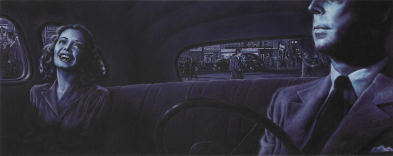 Eric White 1938 Dodge Brothers Business Coupé [D-8] (Double Indemnity) 2011 olio su tela 51 x 127 cm Courtesy Antonio Colombo Arte Contemporanea, Milano © Eric White