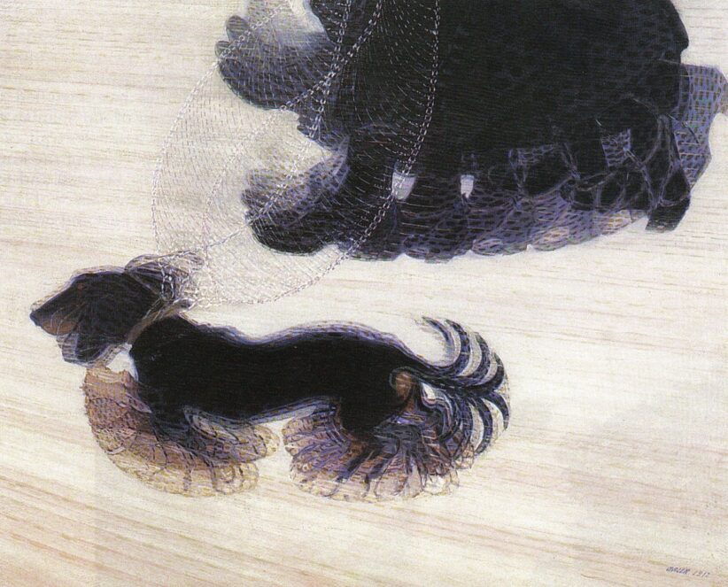 Giacomo Balla, Dinamismo di un cane al guinzaglio, 1912, Albright Knox Art Gallery, Buffalo (Usa)
