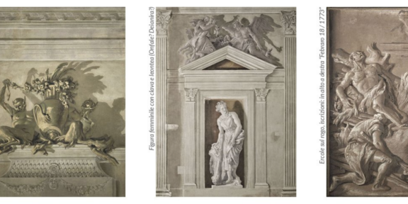 Tre dei sette affreschi di Tiepolo