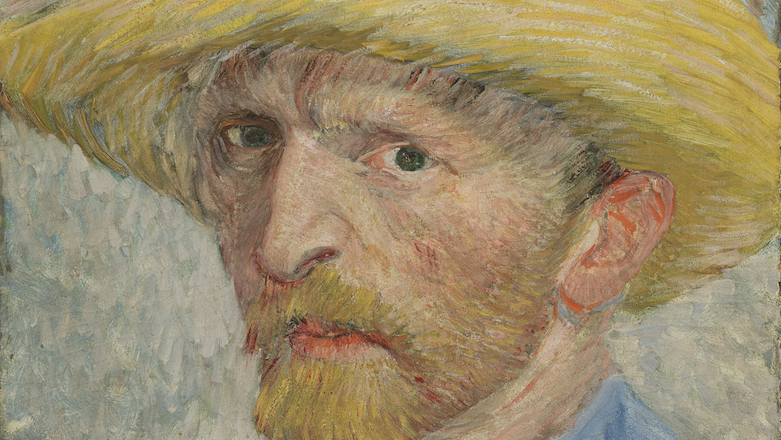 Vincent van Gogh, Self-Portrait with Straw Hat, 1887