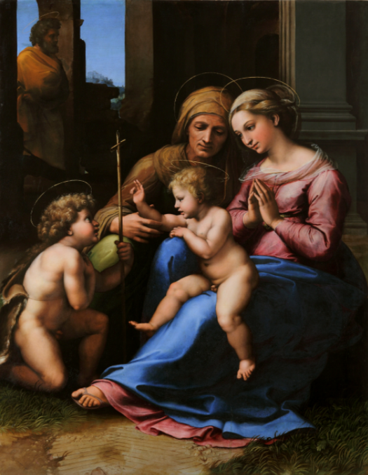 RAFFAELLO DI GIOVANNI SANTI DETTO RAFFAELLO SANZIO Urbino, 1483-Roma, 1520 Madonna del Divino Amore circa 1516 olio su tavola inv. Q 1930, n. 146 Collezione Farnese