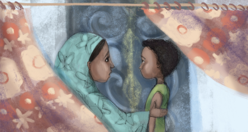 Alì e la mamma, illustrazione di Albertina Neri