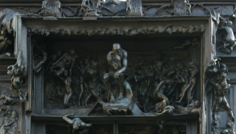 La porta dell'Inferno di Rodin (particolare)