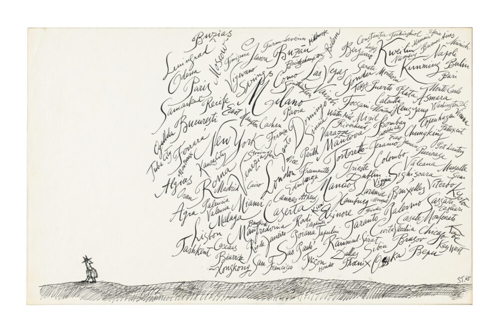 GEOGRAFIE E ARCHITETTURE / MAPPE Saul Steinberg, Senza titolo, 1965 inchiostro e matita su carta The Saul Steinberg Foundation, New York © The Saul Steinberg Foundation/Artists Rights Society (ARS) New York