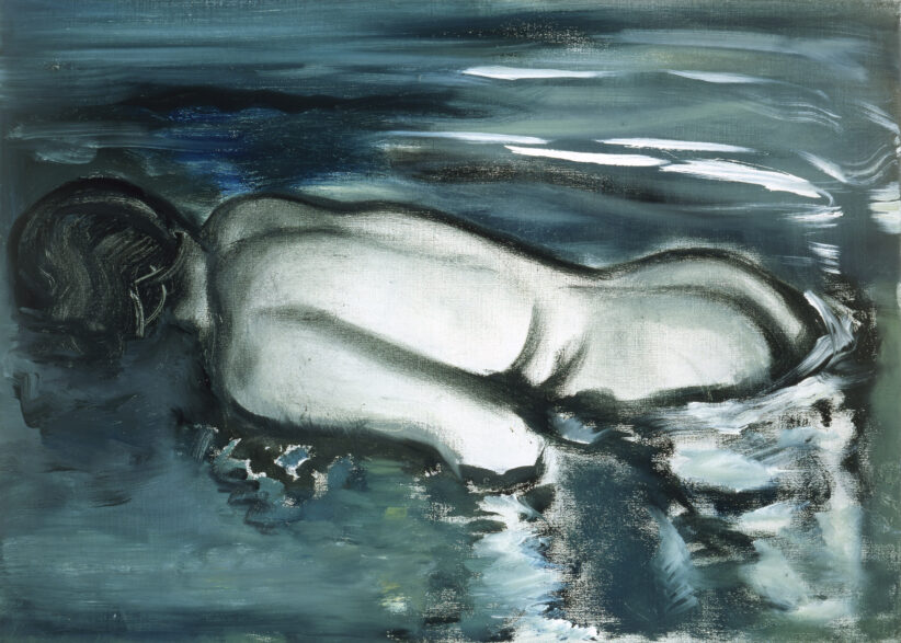 Losing (Her Meaning), 1988, oil on canvas, 50 x 70 cm, courtesy Pinault Collection. Paris, France- Copyright work and courtesy image: Marlene Dumas. Credits photography: Peter Cox, Eindhoven
