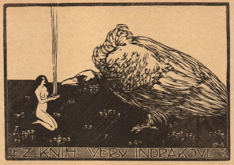 Mostri, František Kobliha, Z knih Věry Indrákové, [Ex libris Věra Idráková], (1911)