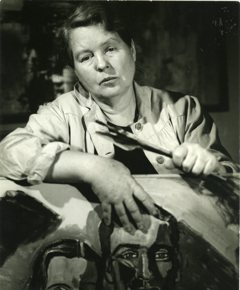 Alice Neel nel suo studio a Nueva York (© The Estate of Alice Neel, Bilbao, 2021)