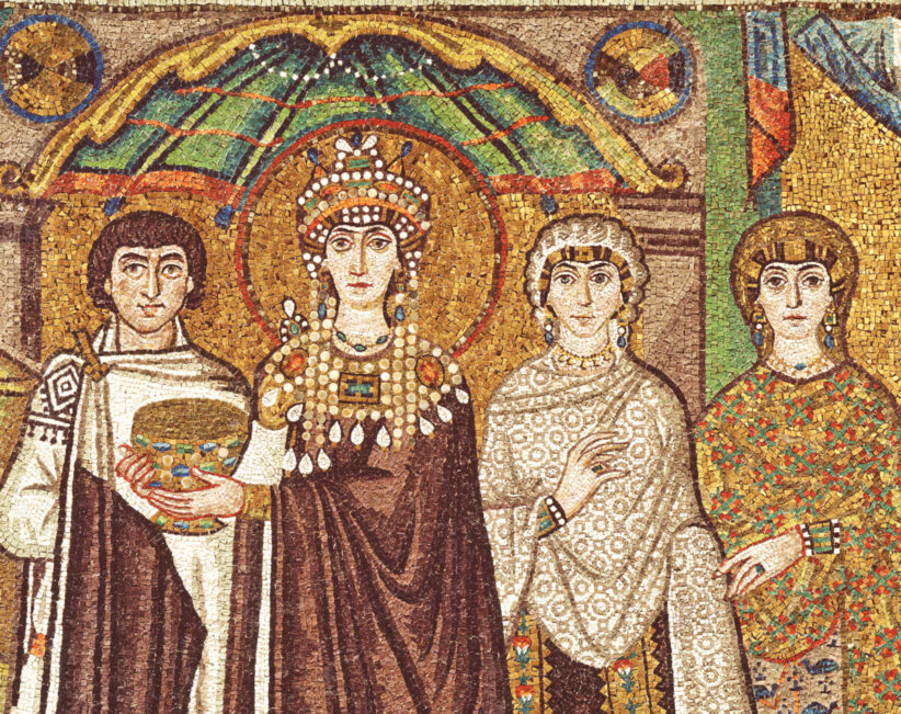 Mosaico della basilica di San Vitale a Ravenna, particolare