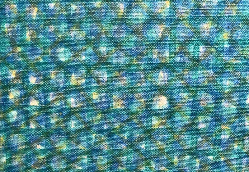 Piero Dorazio, Mirino Verde, 1962 (dettaglio). Uno degli iconici Reticoli