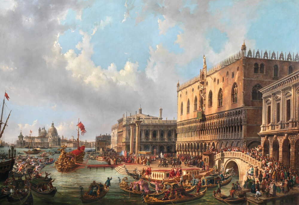Luigi Querena (1824-1890) The Blessed Doge Francesco Morosini leaves Venice in the Year 1693 to fight the Turks at the Peloponnese € 200,000-300,000