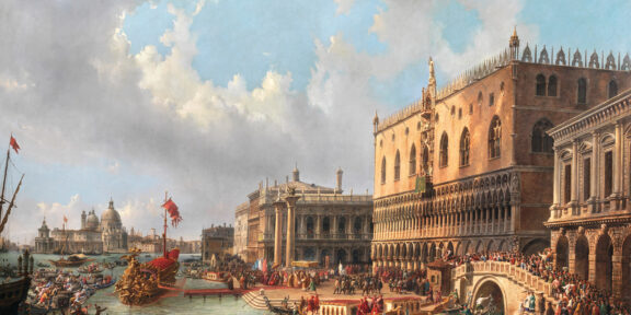 Luigi Querena (1824-1890) The Blessed Doge Francesco Morosini leaves Venice in the Year 1693 to fight the Turks at the Peloponnese € 200,000-300,000