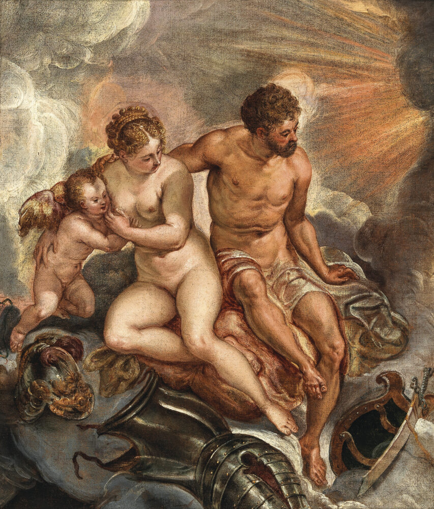 Jacopo Robusti, called Tintoretto (1518?-1594), Venus, Mars and Cupid, € 300,000-500,000 (detail)
