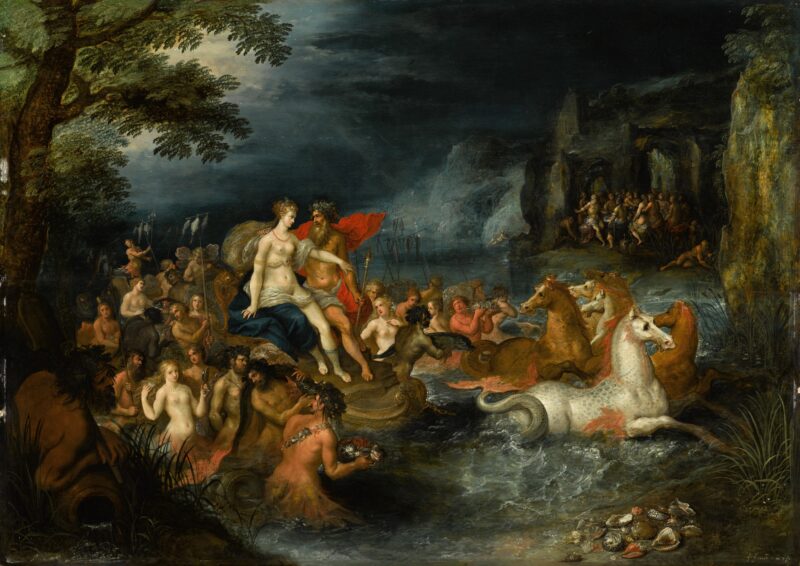 Frans Francken The Younger (1581 - 1642), The Triumph of Neptune and Amphitrite, Panel: 53.6 x 75.2 cm Signed lower right: f · franck · iN F fe - DE JONCKHEERE